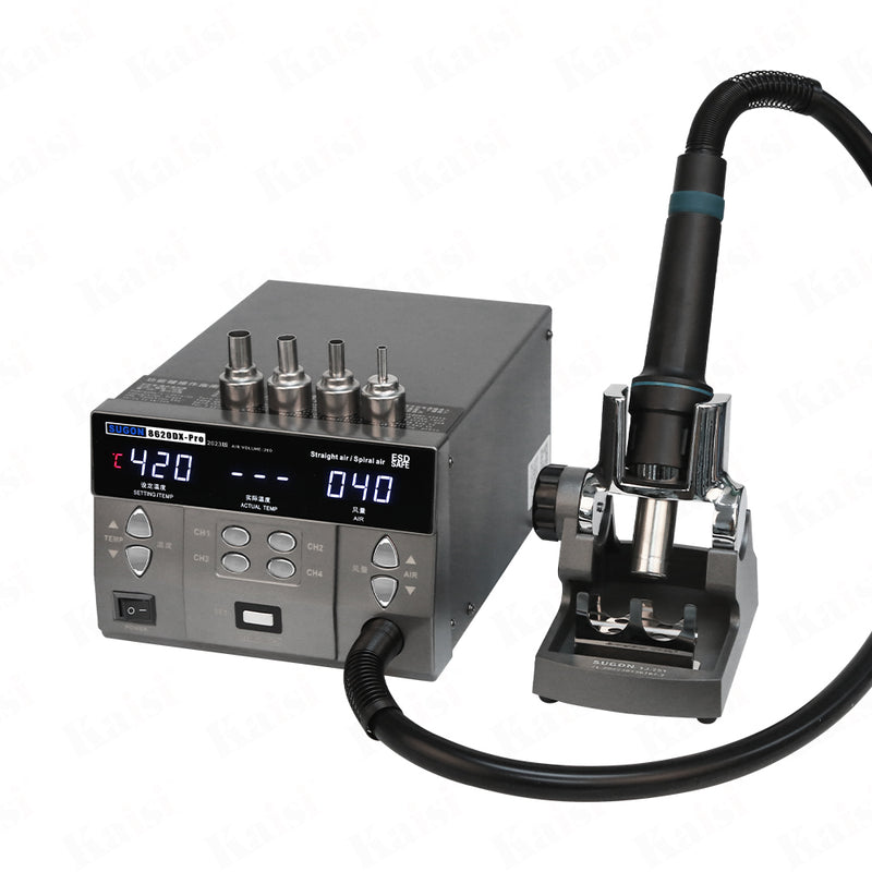 SUGON 8620DX Pro Pluggable handle solder rework station hot air blow gun electronic repair