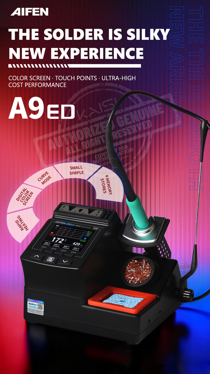 AIFEN A9ED soldering station color screen curve heating mode soldering station, special soldering iron for mobile phone repair