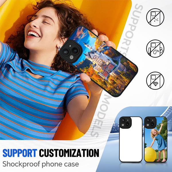 DIY custom personalized photo case for iPhone 11/12/13/14/15/16 series, smooth, flat,-fading, light, thin, flexible, elastic, scratch-resistant, impact-resistant smartphone protector, record your beautiful moments