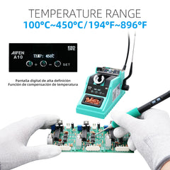 Aifen A10 precision soldering station, multi-functional, compatible with T210/T245/T115 handle, heats up quickly