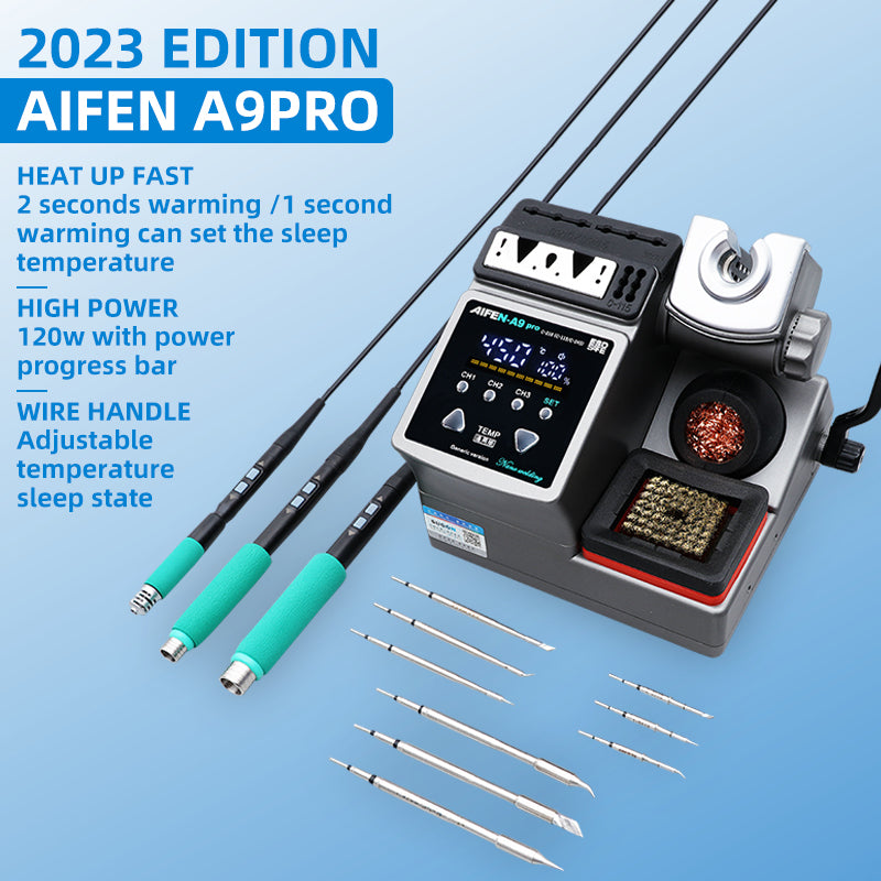 SUGON A9pro Soldering Station Compatible Original Soldering Iron Tip 210/245/115 Handle Lead-free Electronic Welding Rework Station