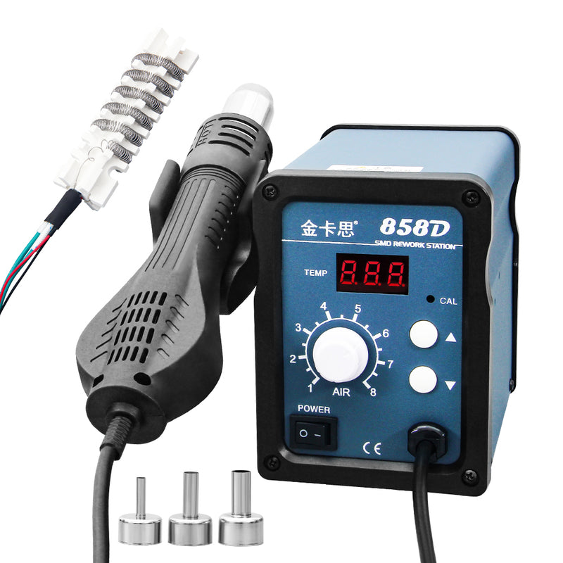 Kinkas 858d digital display hot air gun, soft spiral air, mobile phone repair chip disassembly, component removal, desoldering station