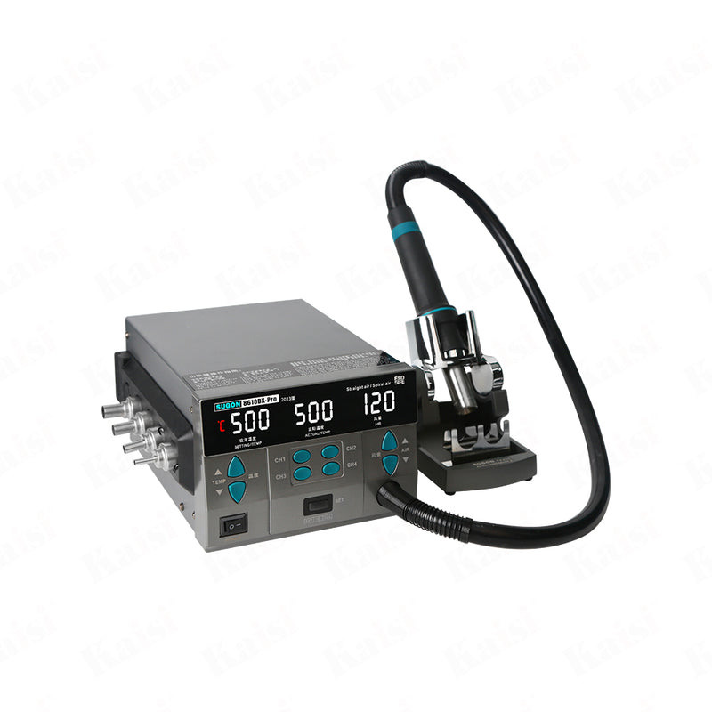 SUGON 8610DXPro professional version pluggable new hot air gun welding stand electronic repair strong wind 4 air gun nozzles