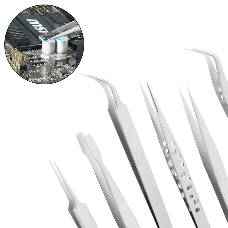 Kaisi mobile phone motherboard repair stainless steel clip tweezers corrosion-resistant industrial use
