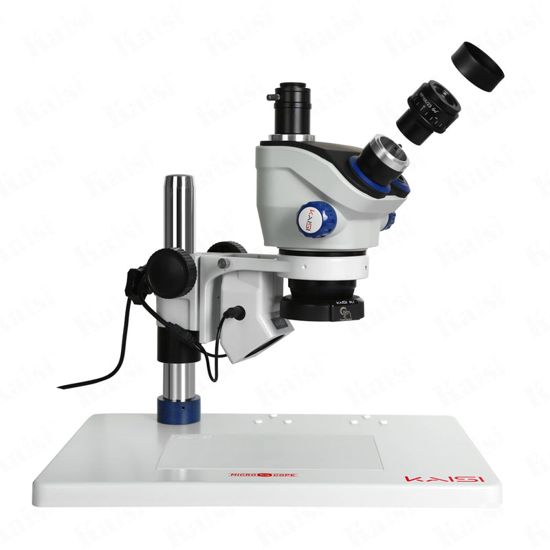 KAISI TX-350E 1.2 upgraded version trinocular microscope 7X-50X magnification WF10x23 square eyepiece professional mobile phone repair microscope electronic repair laboratory microscope