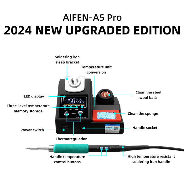 aifen a5pro precision soldering station component disassembly and repair 210 soldering iron tip