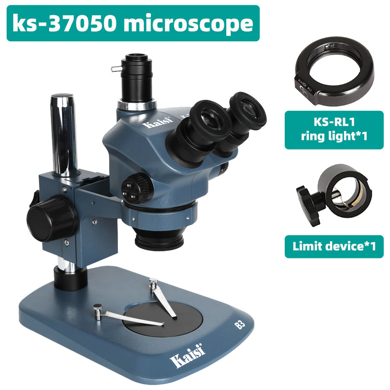 KAISI 37050 three-lens continuous zoom microscope can be connected to the display board repair to view defects and other blue models