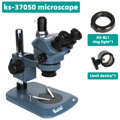 KAISI 37050 three-lens continuous zoom microscope can be connected to the display board repair to view defects and other blue models