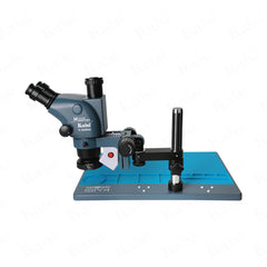 KAISI 36565MP microscope large base plate 360-degree rotating bracket 6.5X-65X trinocular microscope mobile phone repair microscope