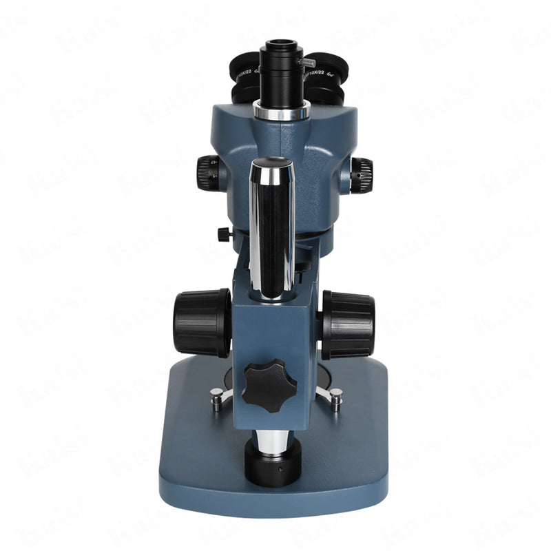 kaisi 37050Provides clear stereoscopic images in a wide field of view. 45 tilt and 360 degrees can rotate the binocular head, flat high view design. Ergonomic design, horizontal (axial) double-speed handwheel setting, high repeatability.