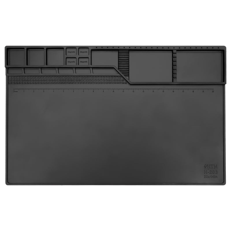 Black silicone pads withstand high temperatures and are made of high quality silicone. This pad is resistant to corrosion and deformation, providing long-lasting soft thermal protection. Black silicone pads are ideal for soldering electronic components or repairing electronic products and circuit boards.