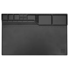Black silicone pads withstand high temperatures and are made of high quality silicone. This pad is resistant to corrosion and deformation, providing long-lasting soft thermal protection. Black silicone pads are ideal for soldering electronic components or repairing electronic products and circuit boards.